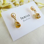 クロームイエロー　イヤリング/ピアス