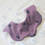 再販♡チェリー刺繍のもくもくスタイ＊smoke lavender