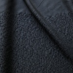 刺繍布＜森のシルエット＞リネン黒50センチ