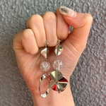 シルバーアシメピアス