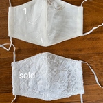 即納！<送料無料>手作り立体マスク、刺繍レース1枚