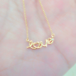 CZ付LOVEネックレス