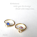 再♡birthstone 誕生石が選べる ピンキー&ファランジリング