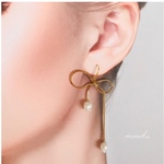 すずらんりぼんの ロングピアス /イヤリング