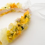 Baby・Kids Flower Crown-リバティ・yellow-