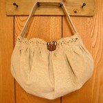 50%オフSALE!   縁取りレースのリネンバッグ