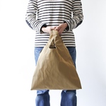 [再販]・バッグ・ "形状記憶の生地を使用したshape memory Bag"キャメル　撥水機能あり
