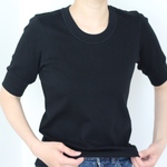 形にこだわった 大人の4分袖 袖口リブTシャツ【サイズ・色展開有り】 