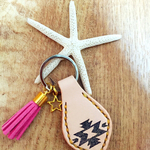 no22タッセル付きキーホルダー