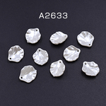 A2633  150個  アクリルパーツ 花びら 17×19mm ホワイト 3×【50ヶ】