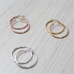 【ピアス990】金属アレルギーの方に★医療用サージカルステンレス　フープピアスピアス 35mm【1セット価格】