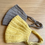 コットンヤーンの手編みマスクカバー🧶親子セット