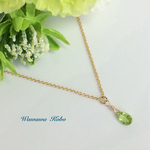 ♡ 宝石質ペリドット ファセットカットのシンプルのネックレス