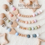 在庫整理のため数量限定sale♥⋆with bear name  holder歯固めホルダー　おしゃぶりホルダー　おもちゃホルダー　プチギフト　出産祝い　外出用品