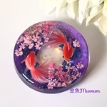 透き通る月と2匹の金魚～夜桜