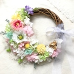 小さなお庭のナチュラルリースブーケ  ＊ギフト ウェディング  母の日