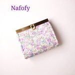 flowers☆purple★口金ミニ財布