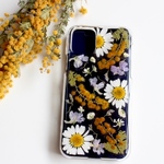 ミモザとノースポールのiPhoneケース/押し花ケース〈iPhone11/iPhone11Pro/iPhoneXR/iPhoneXS/X.iPhone8/7.iPhone6s/6対応〉