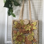 37-2.夏糸の花モチーフが咲いたナチュラルカラーサマーバッグ