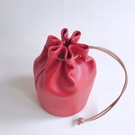 くしゅころdrawstring bag *ポピーレッド*