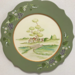 （現品限り）トールペイント・景色の絵皿