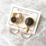 【ピアス】vintage button accessory