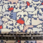 Ｗガーゼ50×50cm、動物パズル風の柄、ＫＯＫＫＡ