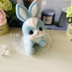 水色. ウサギ にぎにぎタイプ ぬいぐるみ ☆ もふもふ 羊毛フェルト 