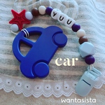 車歯固め★名入れができるホルダー付き