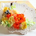 おうちで作ろう！簡単キット♡レースボードの壁飾り♪元気のでるビタミンカラー