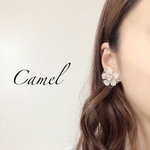 クリアフラワーピアス／イヤリング
