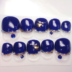 RUNA♪ベリショネイビーハートネックレスフレンチネイルチップ