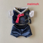 20cmぬいぐるみ用　韓服セット☆紺色　kpopdoll 韓国