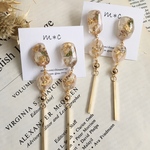stone・beige ピアス