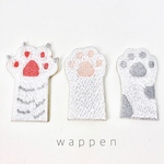 SALE【3枚set】ネコの手・アイロンワッペン・ワッペン・刺繍ワッペン・入園グッズ・猫・動物ワッペン