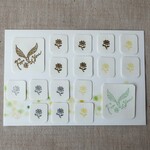 鳥と花のエンボスシール