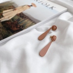 wood drop pierce/earring