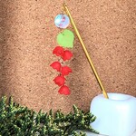 再販　枝垂れ花のかんざし サルビア（ショート）