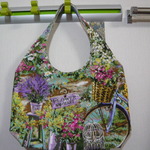 USA生地フラワーマーケット柄裏地付きB5サイズショッピングトート