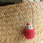 くまさんと一緒にお出かけバッグチャーム(レッド)