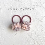 ミックスカラー　ミニポンポン　ヘアゴム  