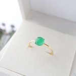 グリーンオニキス 6mm 華奢リング