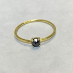 再販˚✧₊⁎4月誕生石ブラックダイヤモンド　リング18kgp˳✧༚