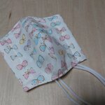 立体マスクキット　子ども用　4重ガーゼ　　リボン柄　インナーマスク　　