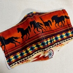 大人用インナーマスク　ウエスタン柄　レッド