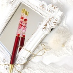 送料無料＊母の日フラワー2020＊結婚祝い＊大切な日の贈り物＊華やかなボルドーハーバリウムボールペン