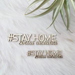 #stay home(social distance)タイトルチップボード小（3個入り）