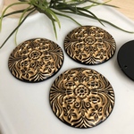 2pcs ドイツアクリル 大ぶりプレート ブラック