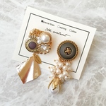 【ピアス】vintage button accessory