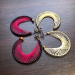 糸かけチタンフープピアス クリーム